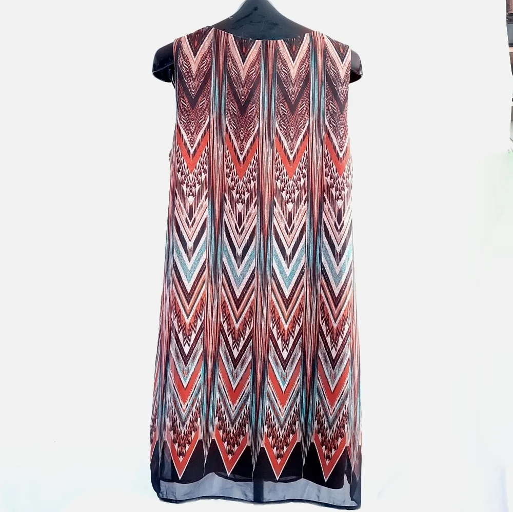 Rabbit Rabbit Rabbit Designs Azteca Print Bead Neckline Detail Size 14 - Picture 2 of 5